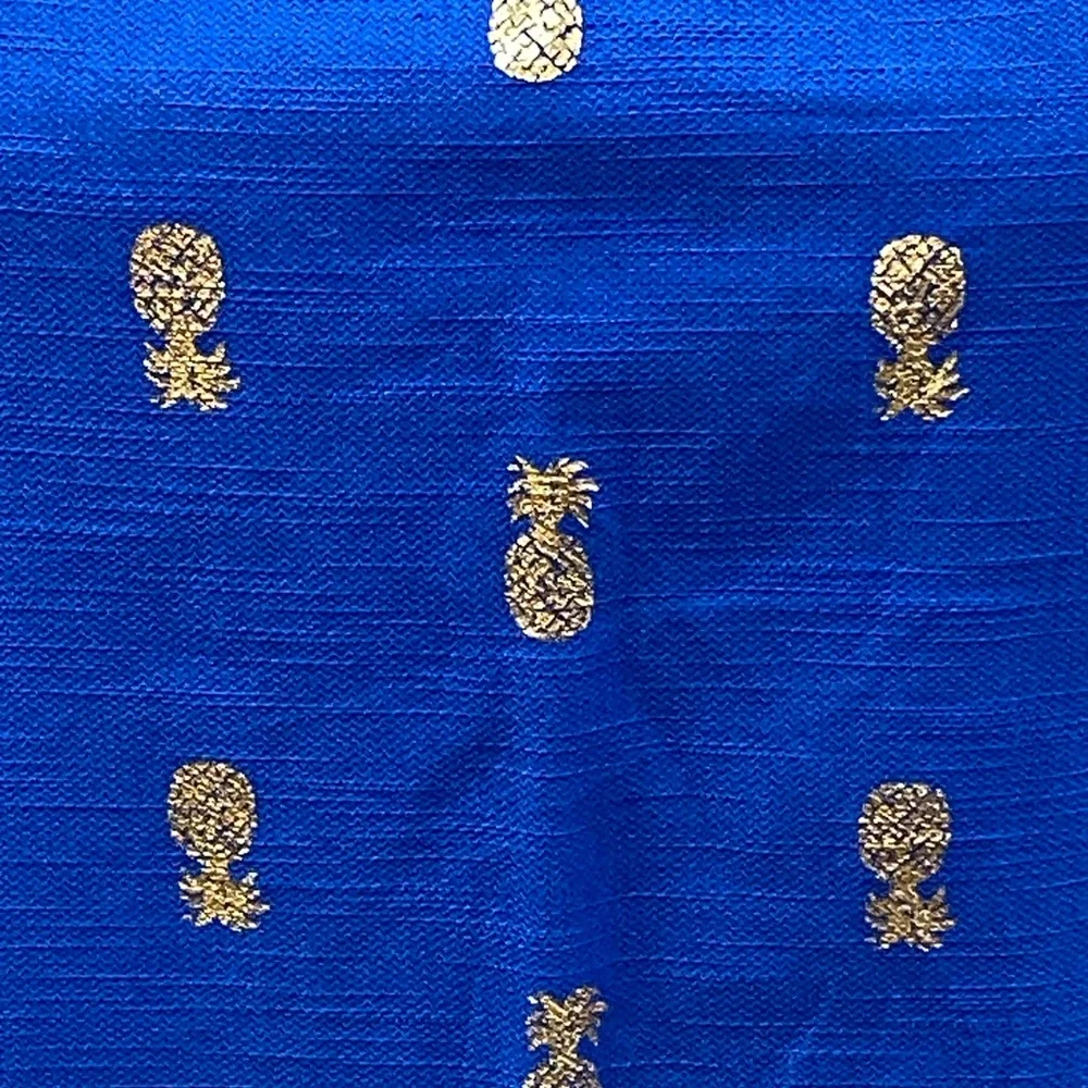Old Navy Youth Girls Royal Blue/Gold Pineapple A-Line Dress NWT